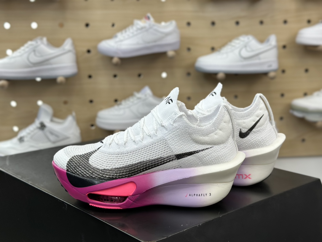 300 耐克Nike Air Zoom Alphafly Next% 3 Proto”Volt Aqua”阿尔法慢跑鞋“针织白色紫红渐变”FD8311-100