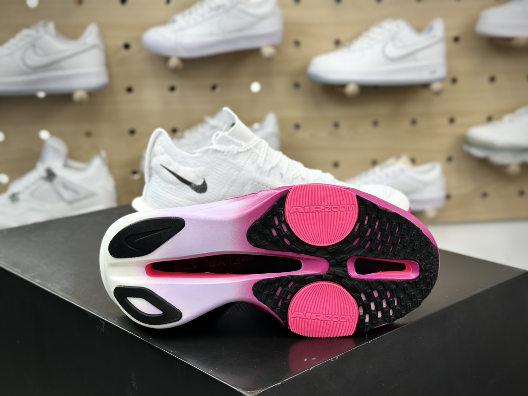 300 耐克Nike Air Zoom Alphafly Next% 3 Proto”Volt Aqua”阿尔法慢跑鞋“针织白色紫红渐变”FD8311-100
