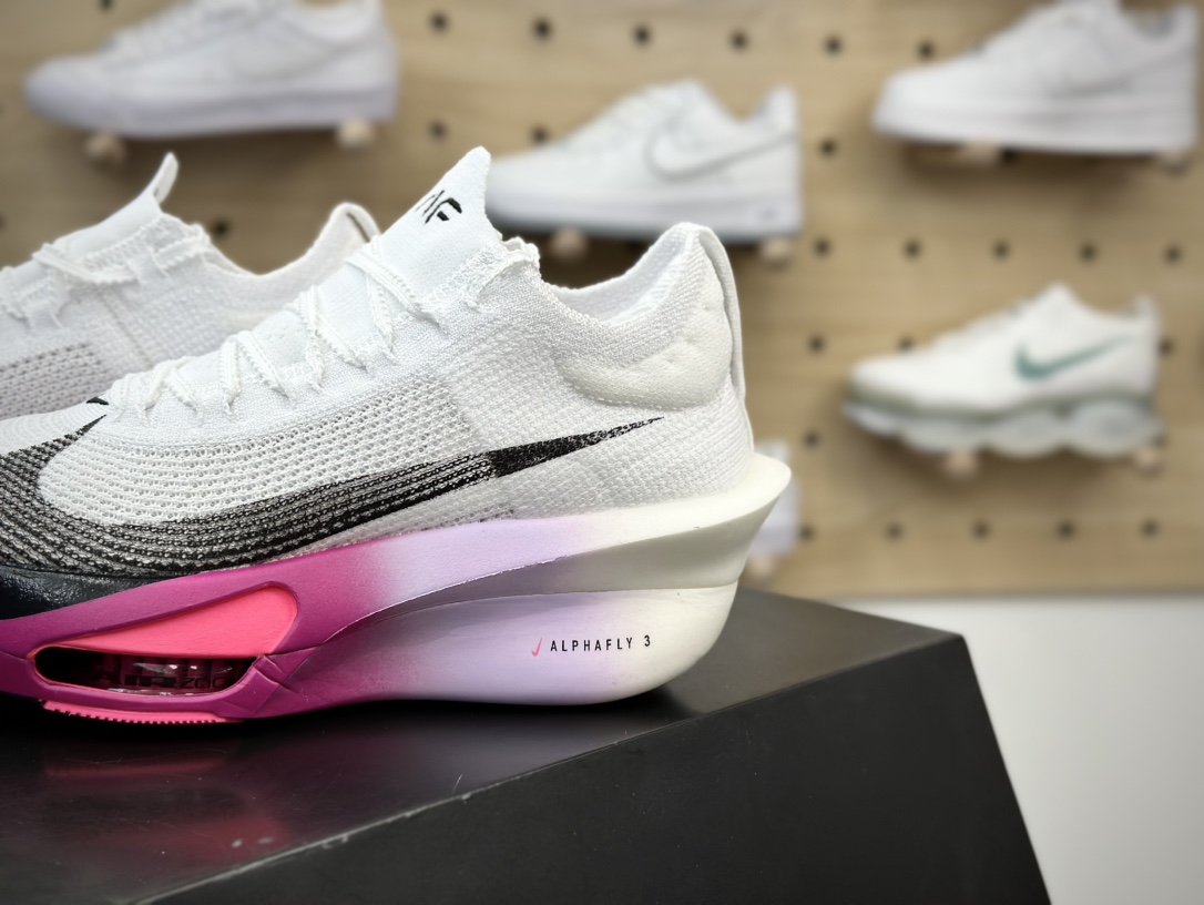 300 耐克Nike Air Zoom Alphafly Next% 3 Proto”Volt Aqua”阿尔法慢跑鞋“针织白色紫红渐变”FD8311-100