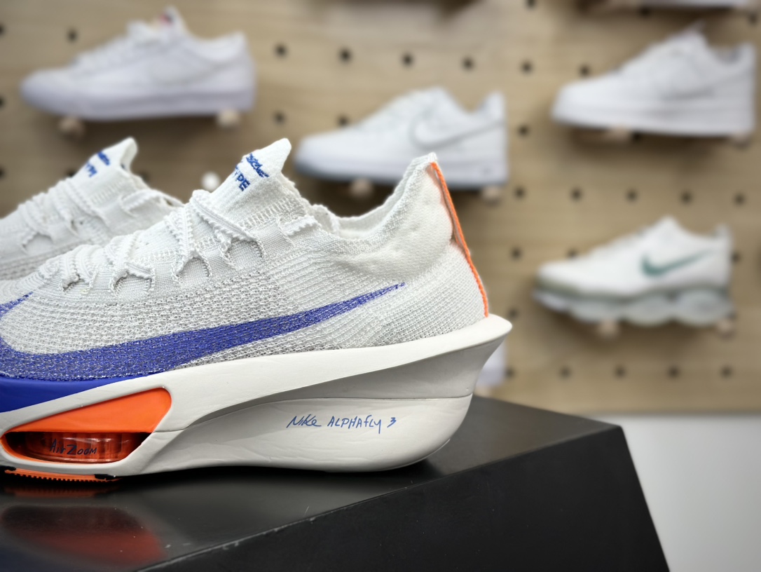 320 耐克Nike Air Zoom Alphafly Next% 3 Proto”Volt Aqua”阿尔法慢跑鞋“针织白色蓝勾”HF7357-900