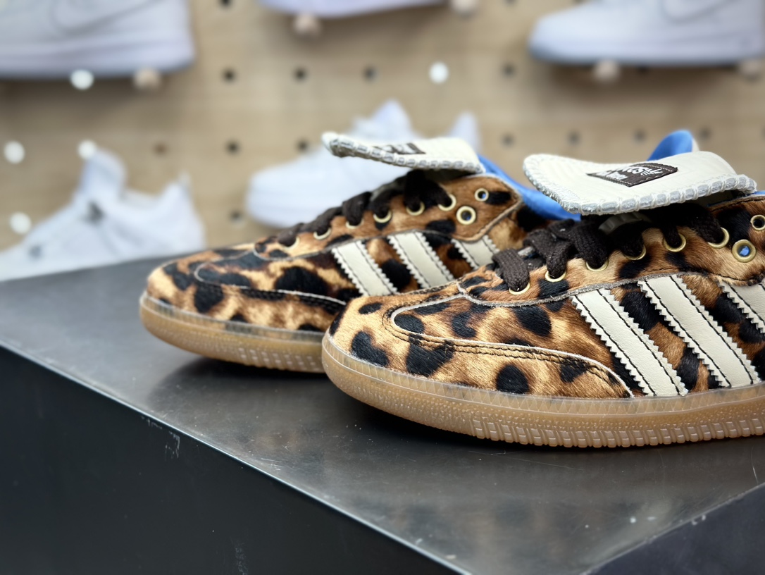 220  Adidas Originals Samba Classic”Pony Leopard”桑巴舞板鞋“联名棕黄米白马毛生胶底”IE0578
