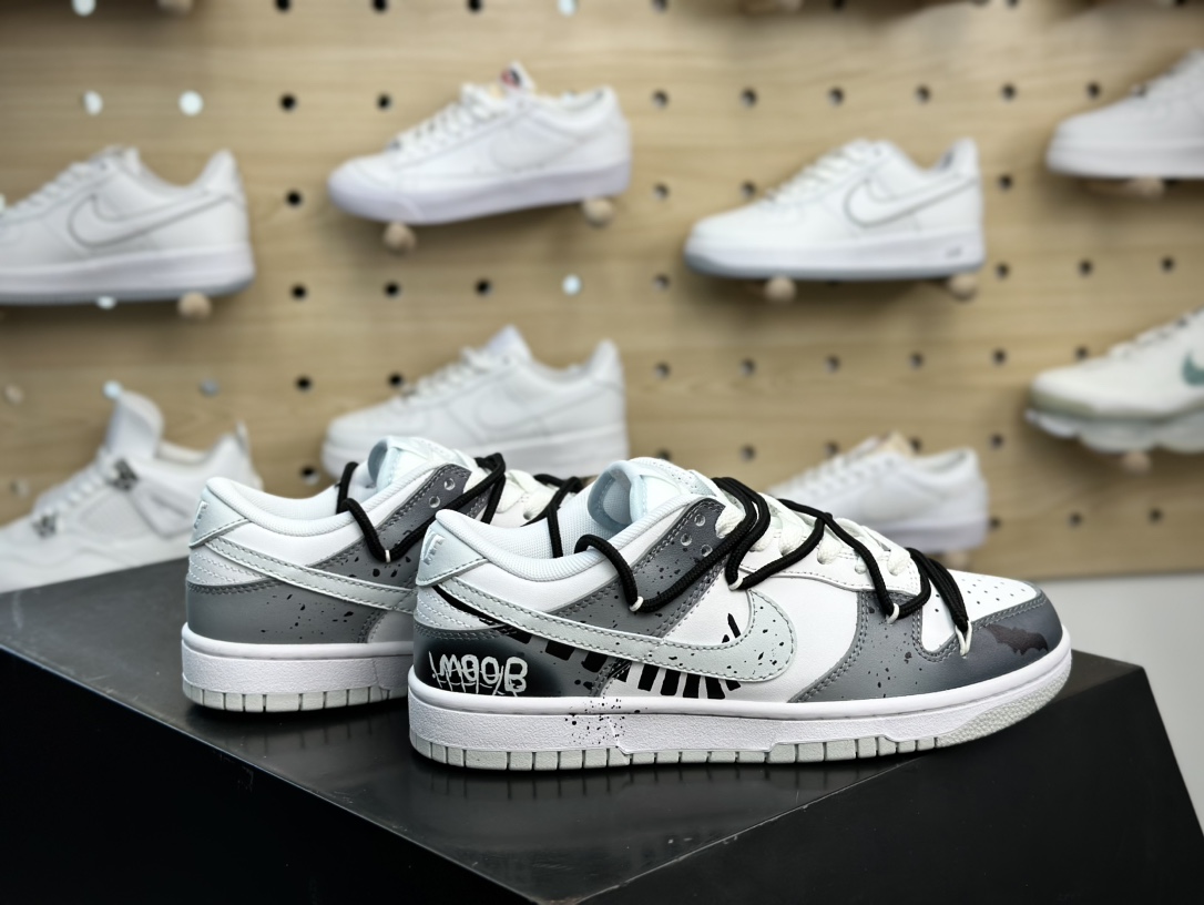 300 男女鞋DIY纯原（P24）Nike SB Dunk Low 泼墨涂鸦 克罗心  DV0831-101