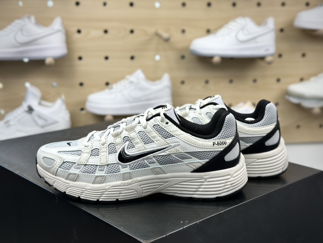 220 耐克Nike P-6000”NPlatinum Tint Black”系列低帮复古舒适慢跑鞋“米灰黑”HJ3488-001