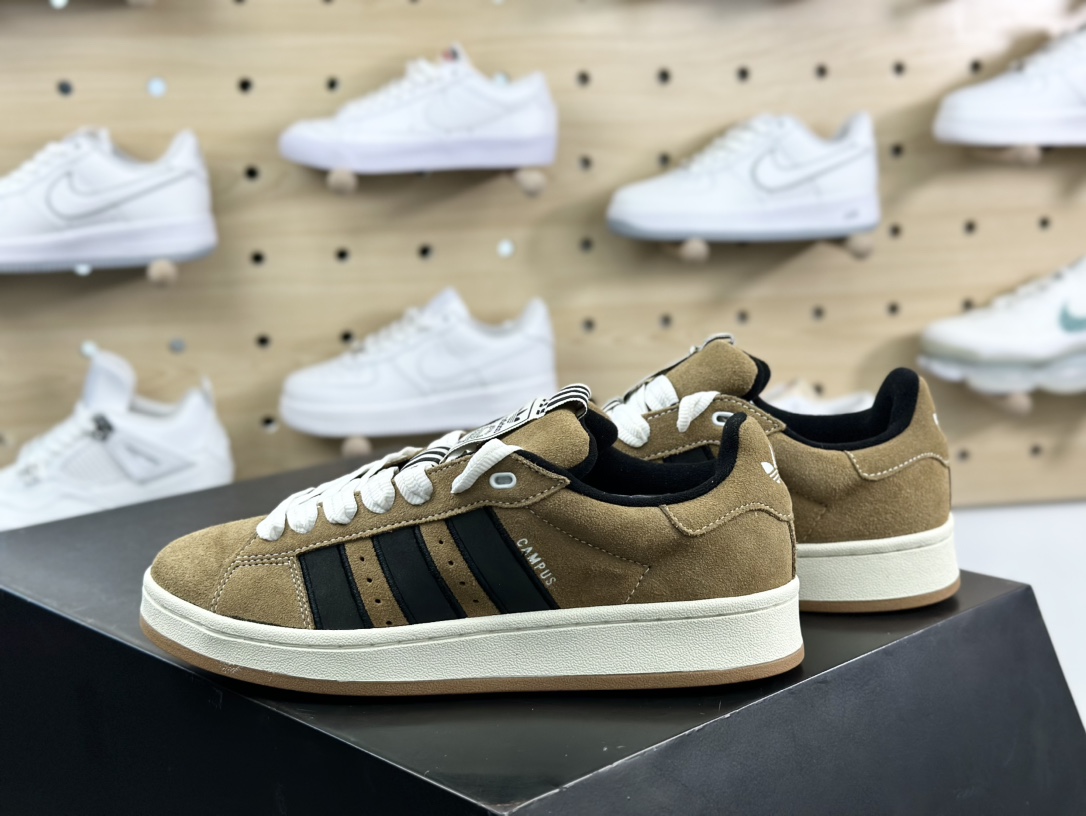 Crude x Adidas Originals Campus 00s”Brown Desert”学院板鞋“联名摩卡棕黑”IE2175