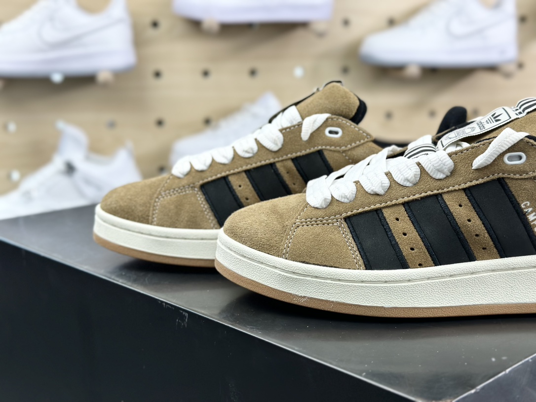 Crude x Adidas Originals Campus 00s”Brown Desert”学院板鞋“联名摩卡棕黑”IE2175