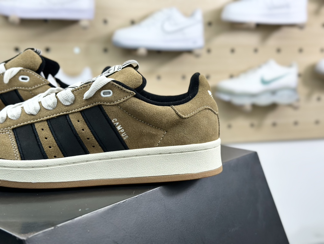 Crude x Adidas Originals Campus 00s”Brown Desert”学院板鞋“联名摩卡棕黑”IE2175