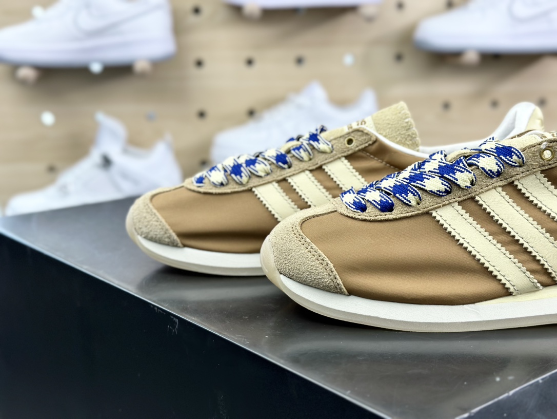 Wales Bonner x adidas Originals Country Low”Mesa Tan”WB日产慢跑鞋“联名棕黄”GW1388