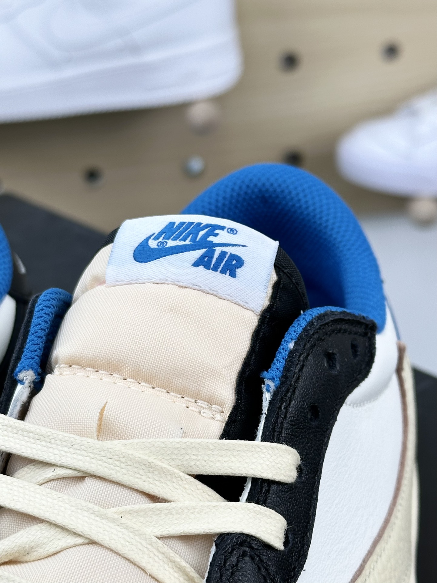 fragment design x Travis Scott x Nike Air Jordan 1 Low OG SP”Military Blue”AJ1乔丹一代经篮球鞋“TS藤原浩联名闪电倒钩”DM7866-140