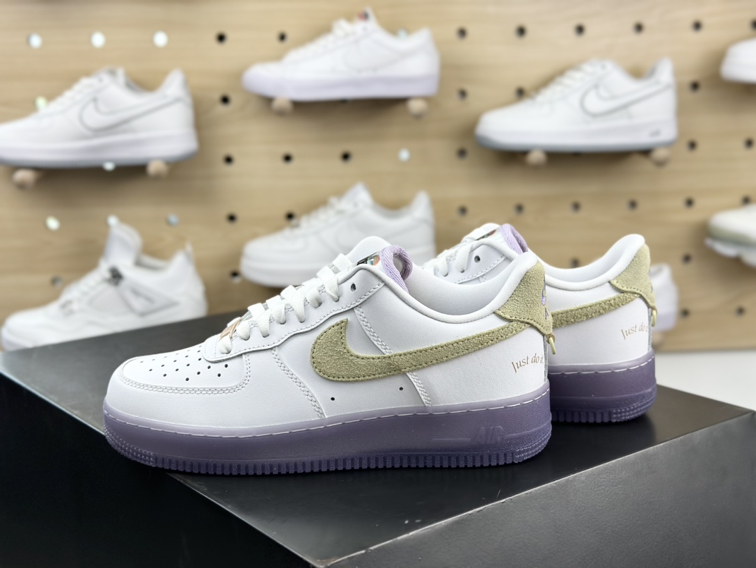 耐克Nike Air Force 1 '07 Low LX”White Grape”空军一号低帮运动板鞋“纯彩白灰紫葡萄紫”HF5719-139