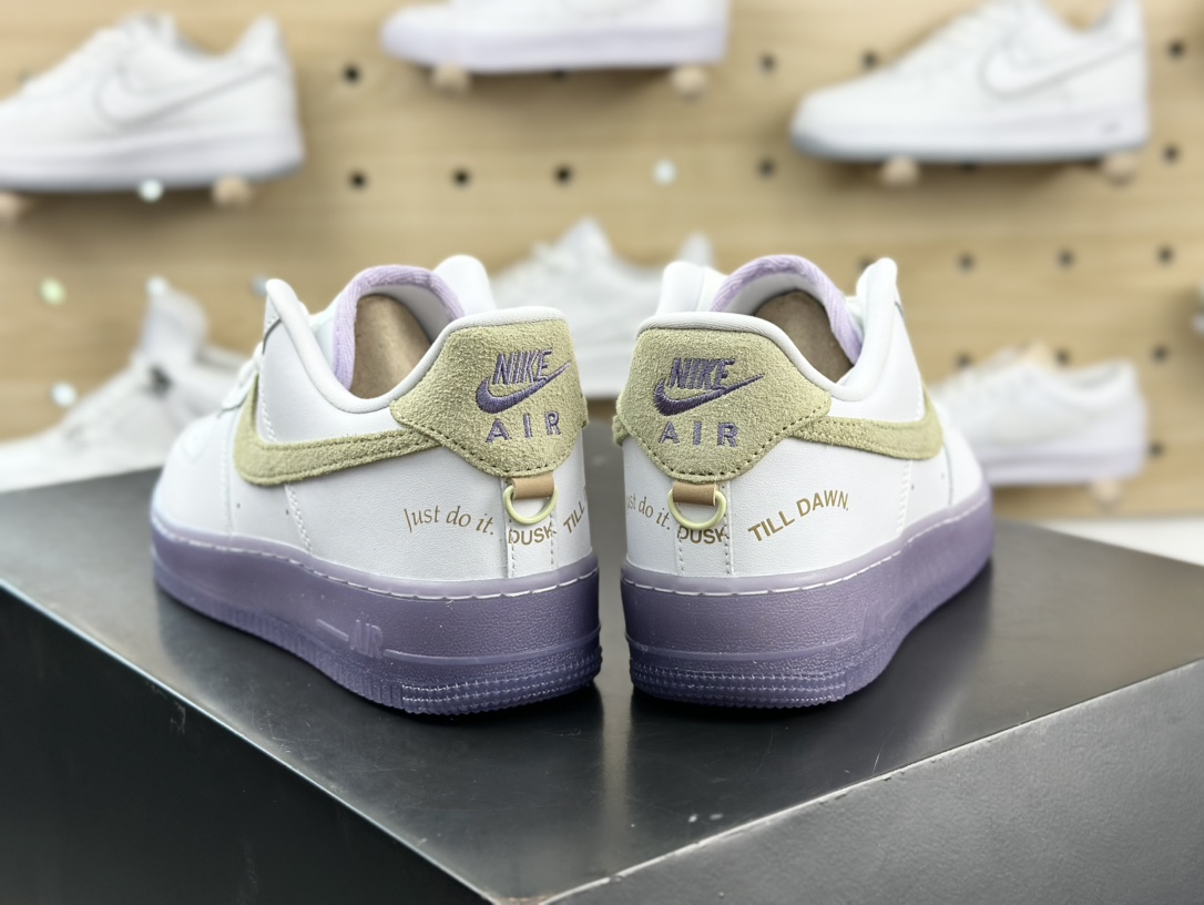 耐克Nike Air Force 1 '07 Low LX”White Grape”空军一号低帮运动板鞋“纯彩白灰紫葡萄紫”HF5719-139