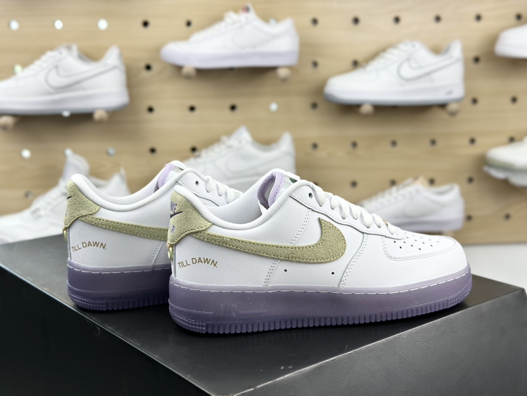 耐克Nike Air Force 1 '07 Low LX”White Grape”空军一号低帮运动板鞋“纯彩白灰紫葡萄紫”HF5719-139