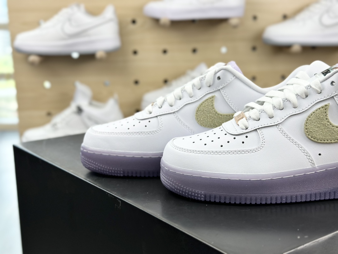 耐克Nike Air Force 1 '07 Low LX”White Grape”空军一号低帮运动板鞋“纯彩白灰紫葡萄紫”HF5719-139