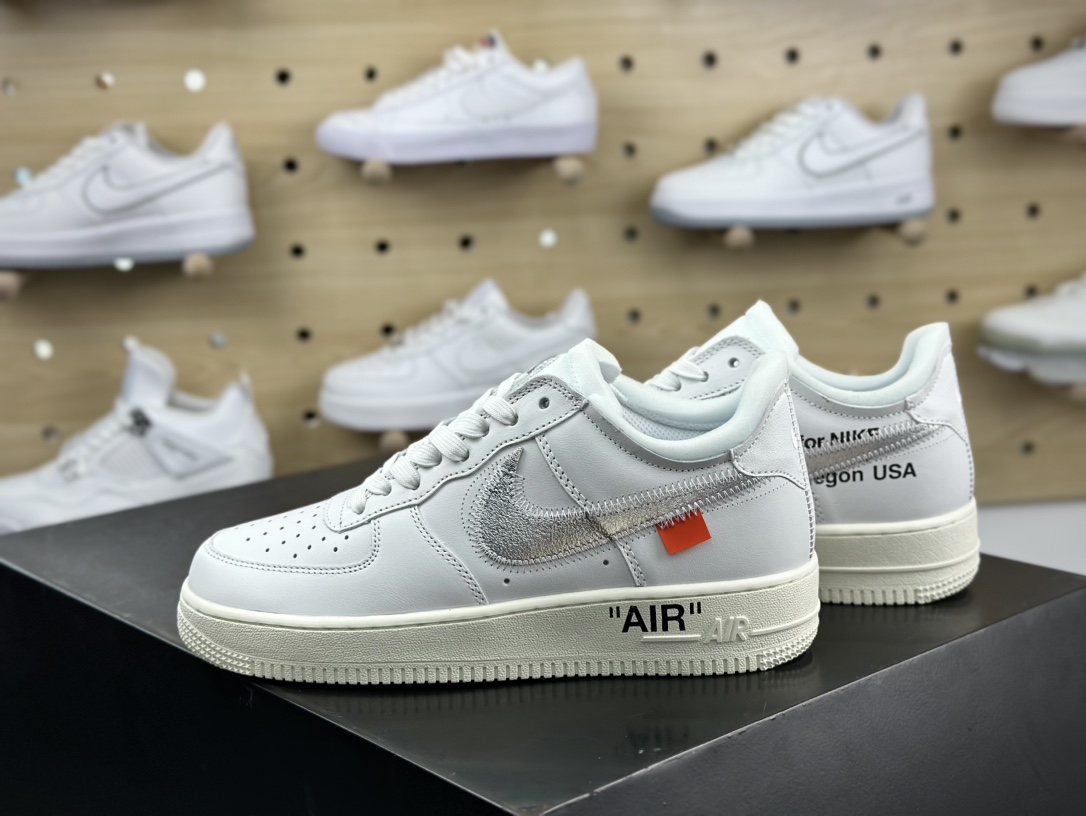 Off-White x Nike Air Force 1'07 Low”White AF100”空军一号板鞋“OW白银钩”AO4297-100