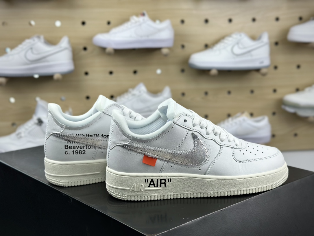 Off-White x Nike Air Force 1'07 Low”White AF100”空军一号板鞋“OW白银钩”AO4297-100