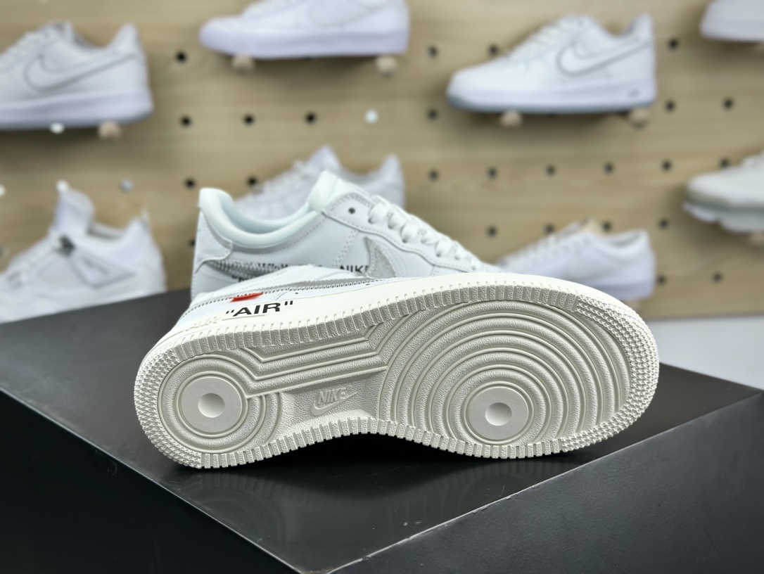 Off-White x Nike Air Force 1'07 Low”White AF100”空军一号板鞋“OW白银钩”AO4297-100