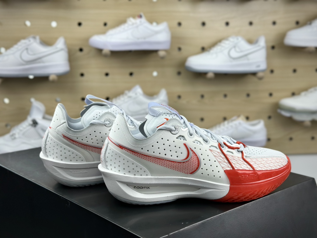 耐克Nike Air Zoom GT Cut 3 EP”Summit White Metallic Silver”超跑级3代系列低帮篮球鞋“白红银”DV2918-101