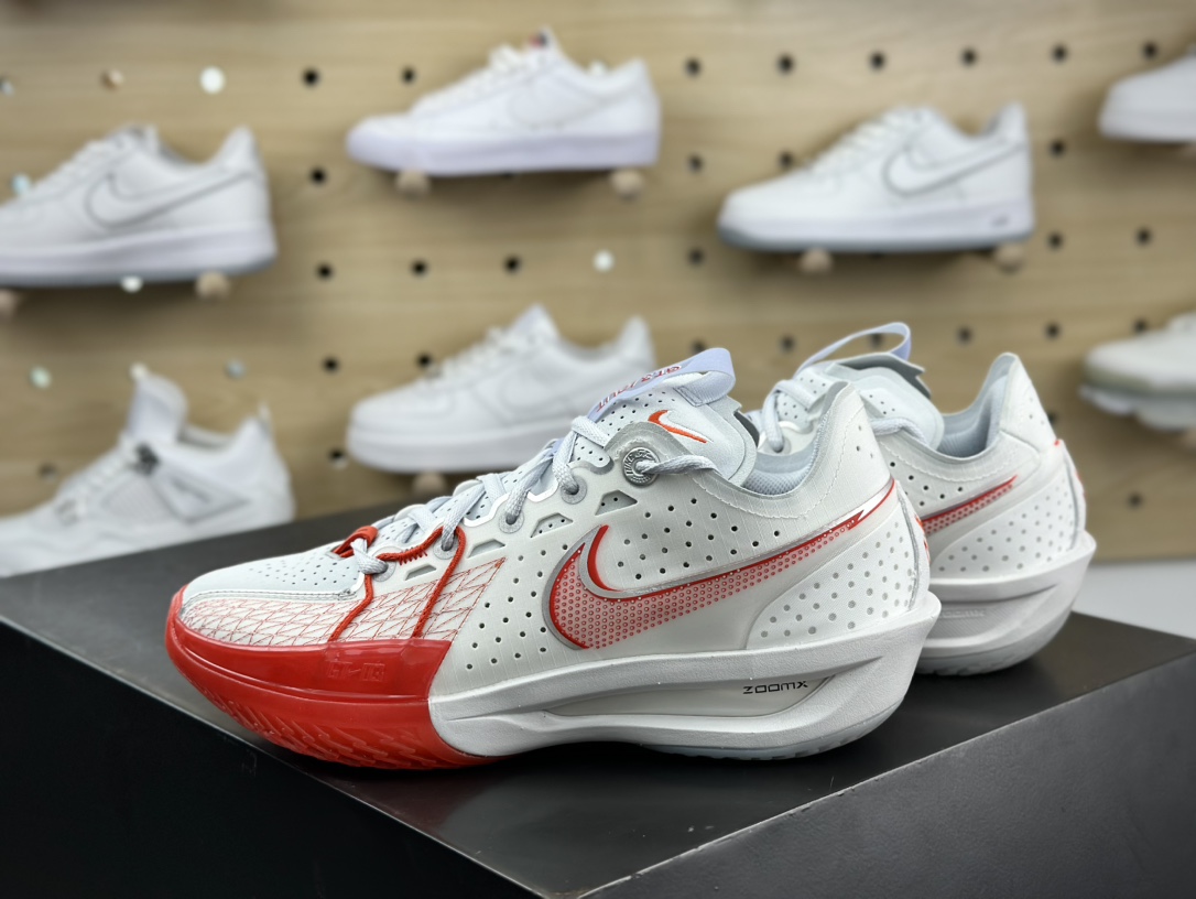 耐克Nike Air Zoom GT Cut 3 EP”Summit White Metallic Silver”超跑级3代系列低帮篮球鞋“白红银”DV2918-101