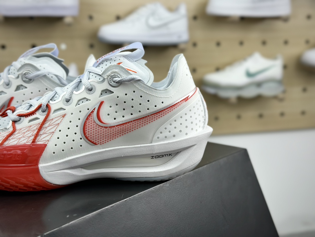 耐克Nike Air Zoom GT Cut 3 EP”Summit White Metallic Silver”超跑级3代系列低帮篮球鞋“白红银”DV2918-101