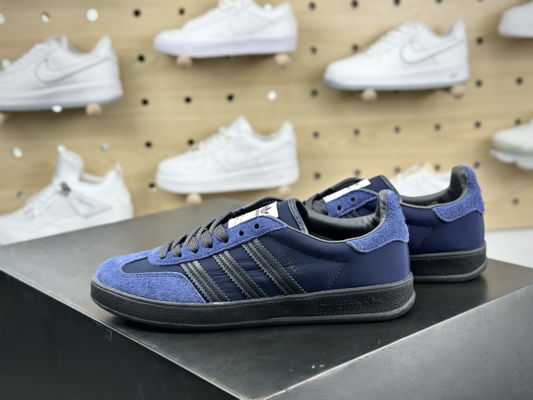 Hikari Shibata x Adidas Gazelle Indoor Trainers”Night Indigo”羚羊休闲运动板鞋“联名靛蓝黑蓝莓生胶底”IH9986