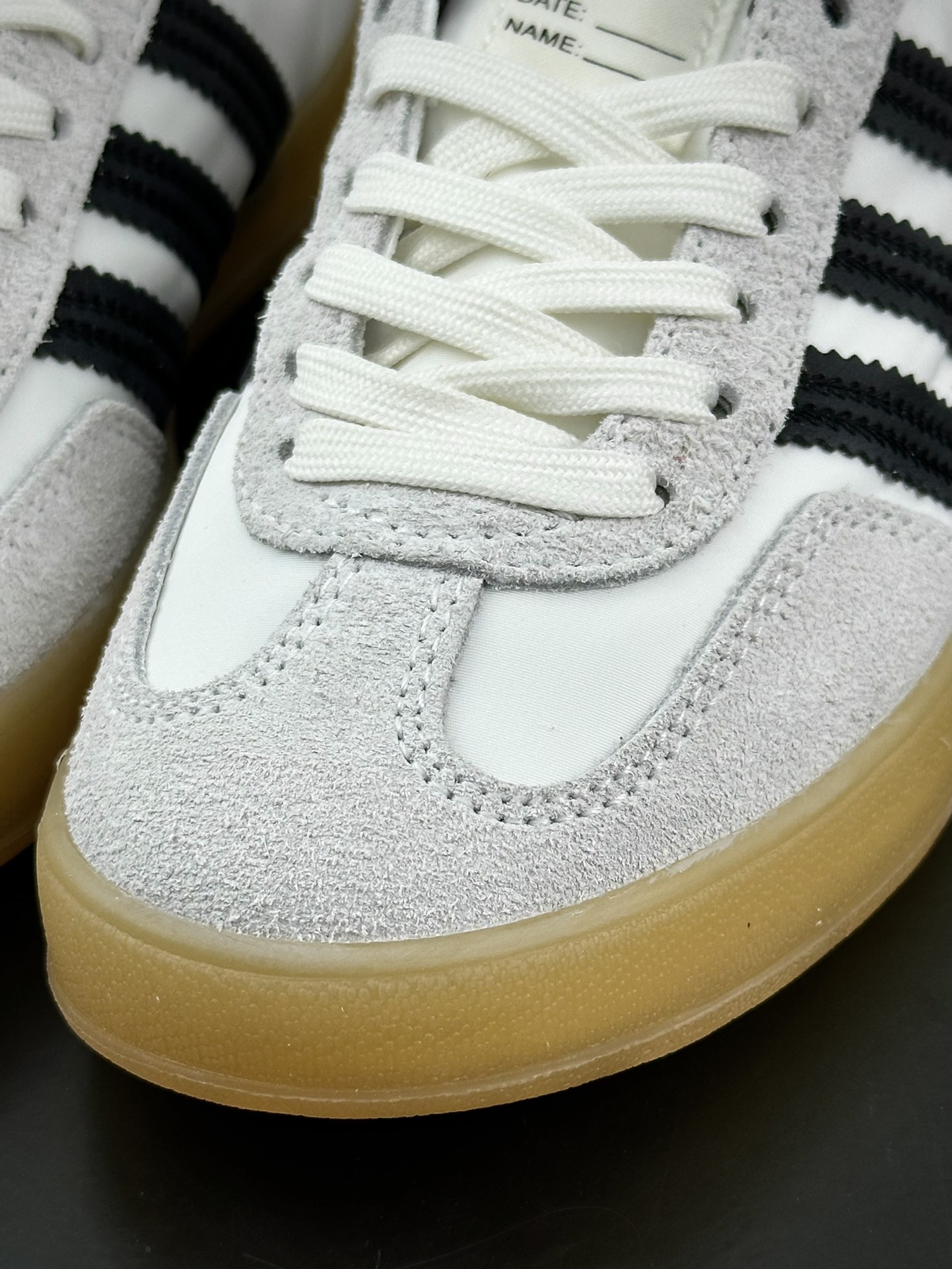 Hikari Shibata x Adidas Gazelle Indoor Trainers”White Night Grey Gum”羚羊运动板鞋“联名米白黑生胶底”IH9985