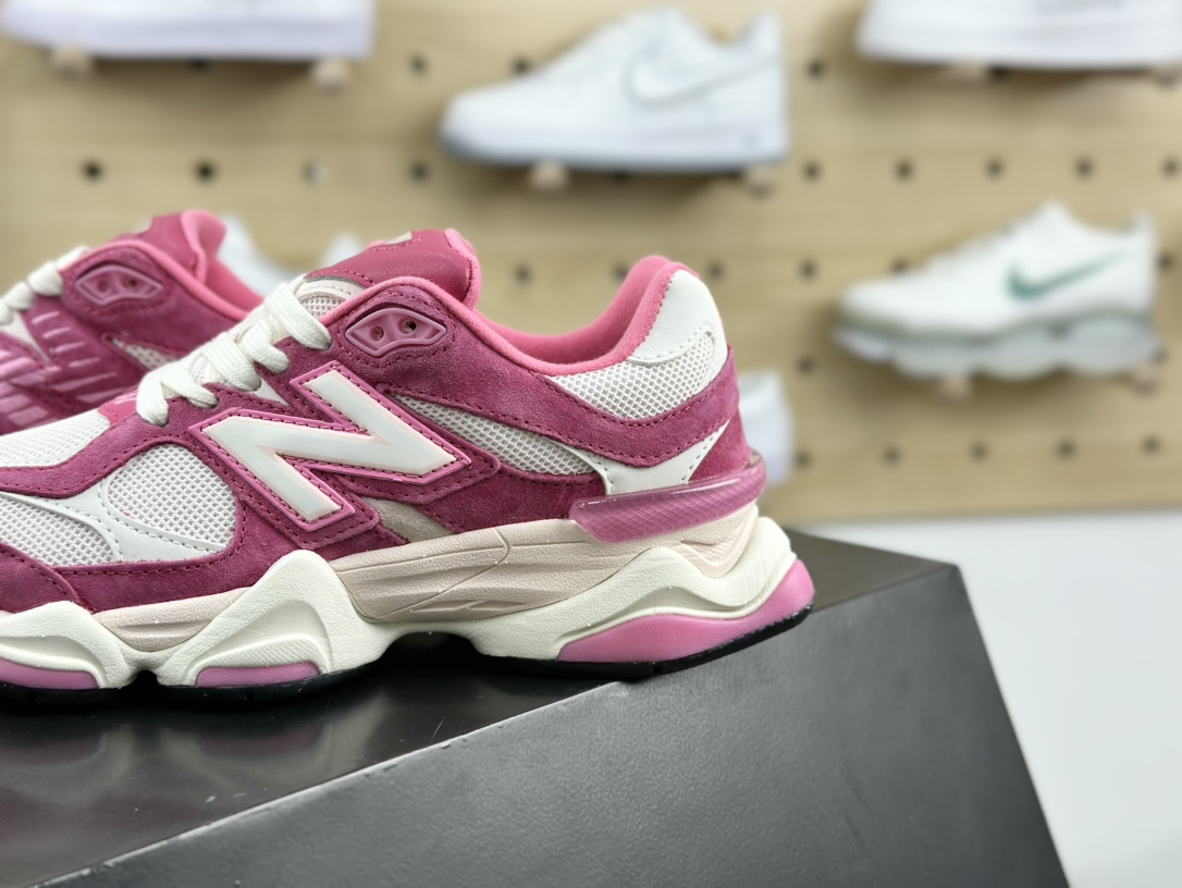 新百伦New Balance 9060”Rose Pink”系列复古跑步鞋“玫粉米白”U9060FP