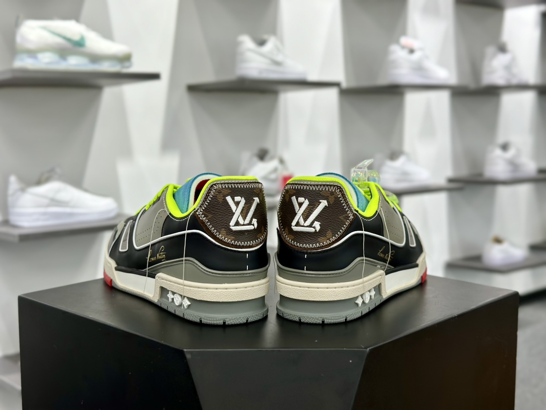 LV路易威登Louis Vuitton Trainer Sneaker Low 低帮复古休闲运动文化百搭篮球板鞋 1A8QB