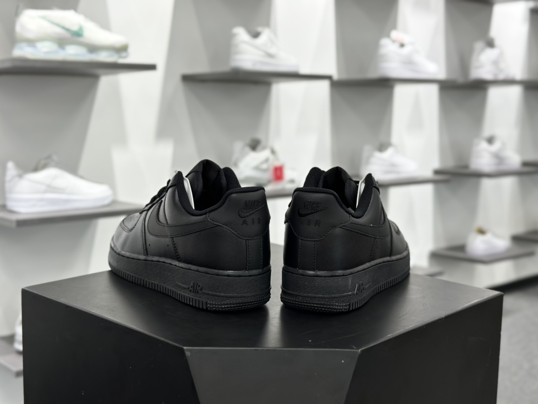 耐克Nike By You Air Force 1'07 Low Retro SP空军一号低帮板鞋“亮皮全黑空军”CW2288-001