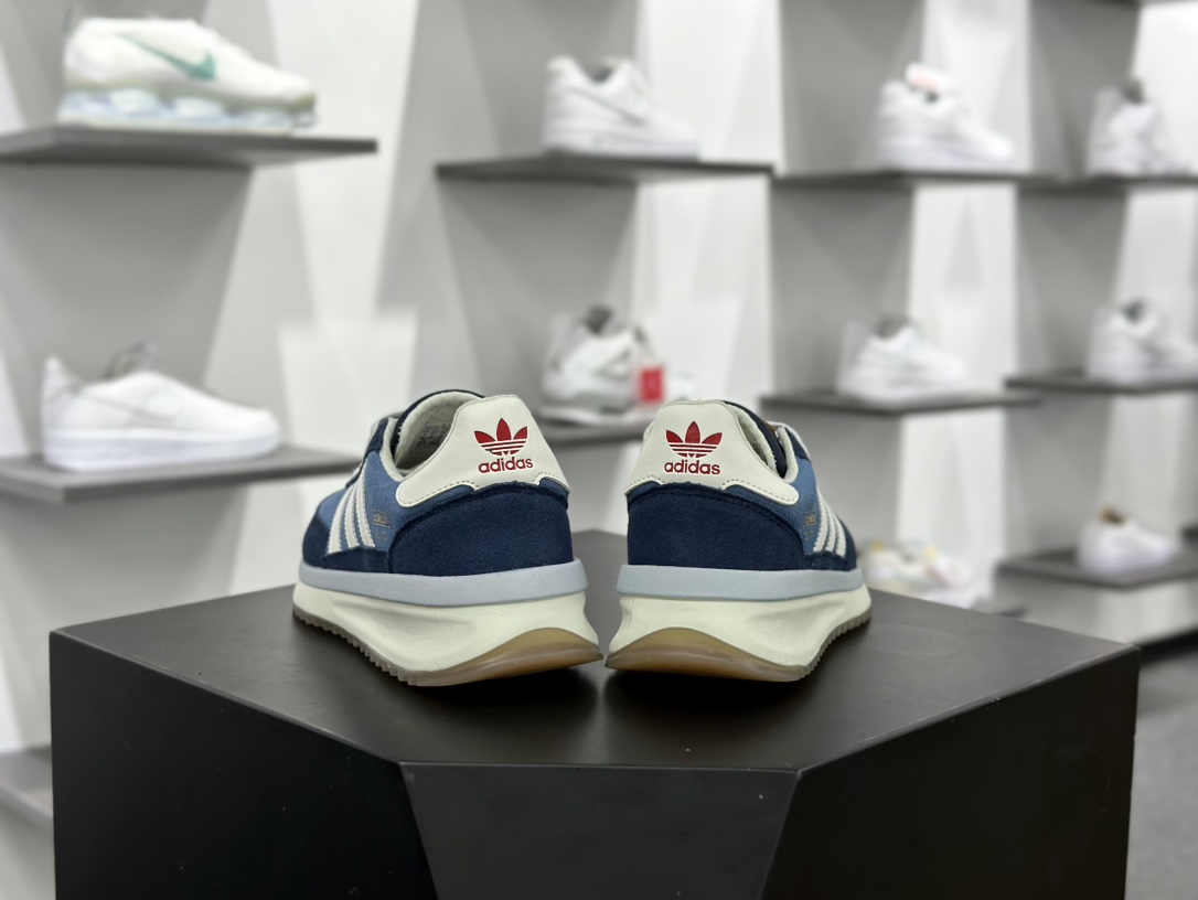 阿迪达斯adidas Originals SL 72 RTN 厚底版系列低帮板鞋“深牛仔蓝米白生胶”JI2506