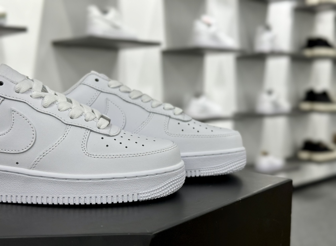 耐克Nike Air Force 1'07 Low”White/White”空军一号低帮板鞋“皮革全白”CW2288-111