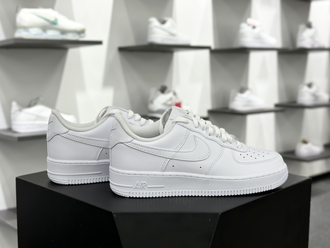 耐克Nike Air Force 1'07 Low”White/White”空军一号低帮板鞋“皮革全白”CW2288-111
