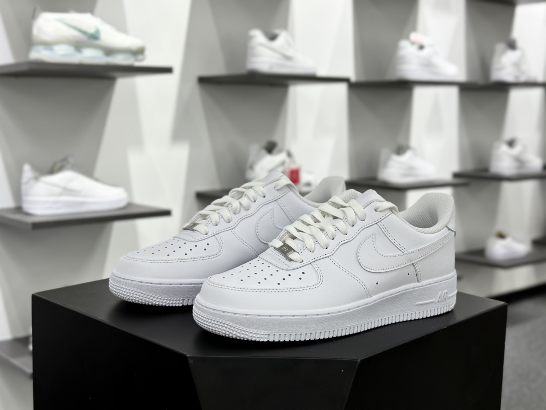 耐克Nike Air Force 1'07 Low”White/White”空军一号低帮板鞋“皮革全白”CW2288-111