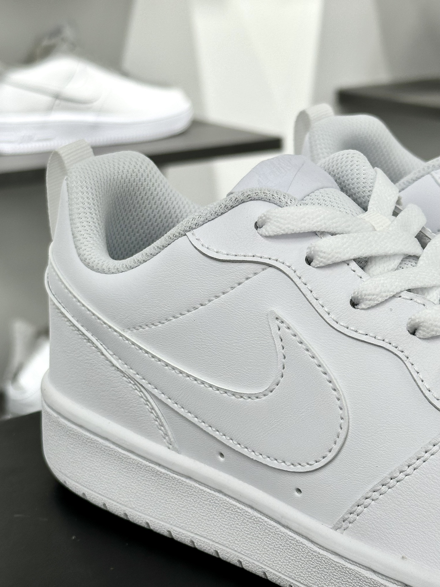 耐克Nike Court Borough Low 2”All White”学院系列板鞋“皮革全白”BQ5448-100