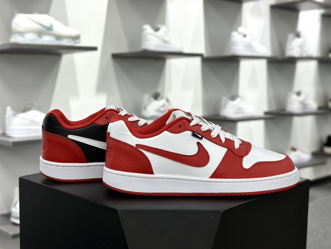 耐克Nike Ebernon Low Premium”White University Red”伊贝尔农系列低帮板鞋“皮革大学红白黑”AQ1774-101