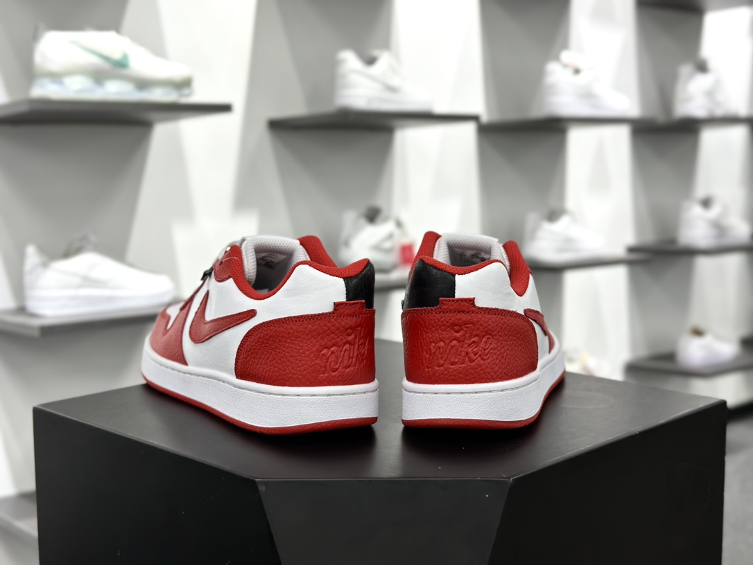 耐克Nike Ebernon Low Premium”White University Red”伊贝尔农系列低帮板鞋“皮革大学红白黑”AQ1774-101