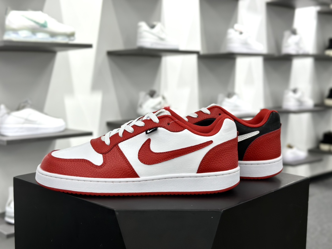 耐克Nike Ebernon Low Premium”White University Red”伊贝尔农系列低帮板鞋“皮革大学红白黑”AQ1774-101