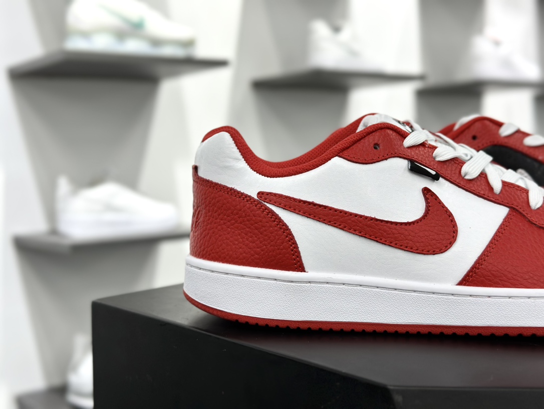 耐克Nike Ebernon Low Premium”White University Red”伊贝尔农系列低帮板鞋“皮革大学红白黑”AQ1774-101