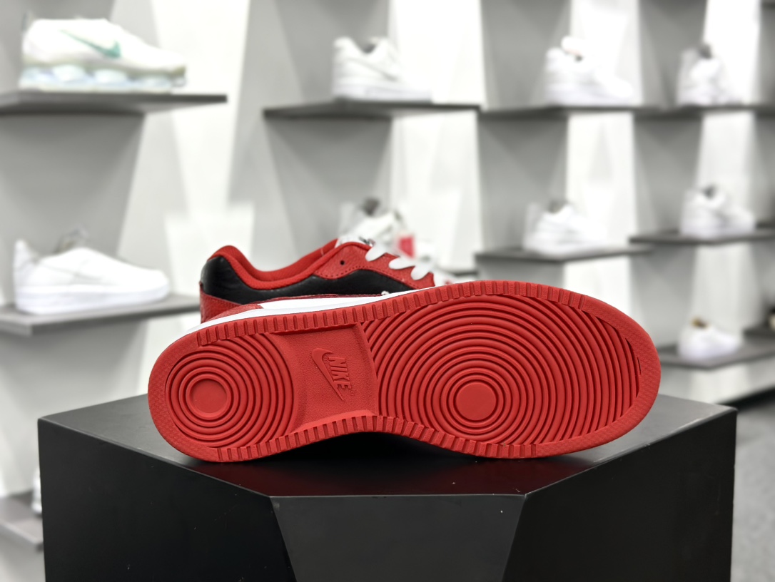 耐克Nike Ebernon Low Premium”White University Red”伊贝尔农系列低帮板鞋“皮革大学红白黑”AQ1774-101