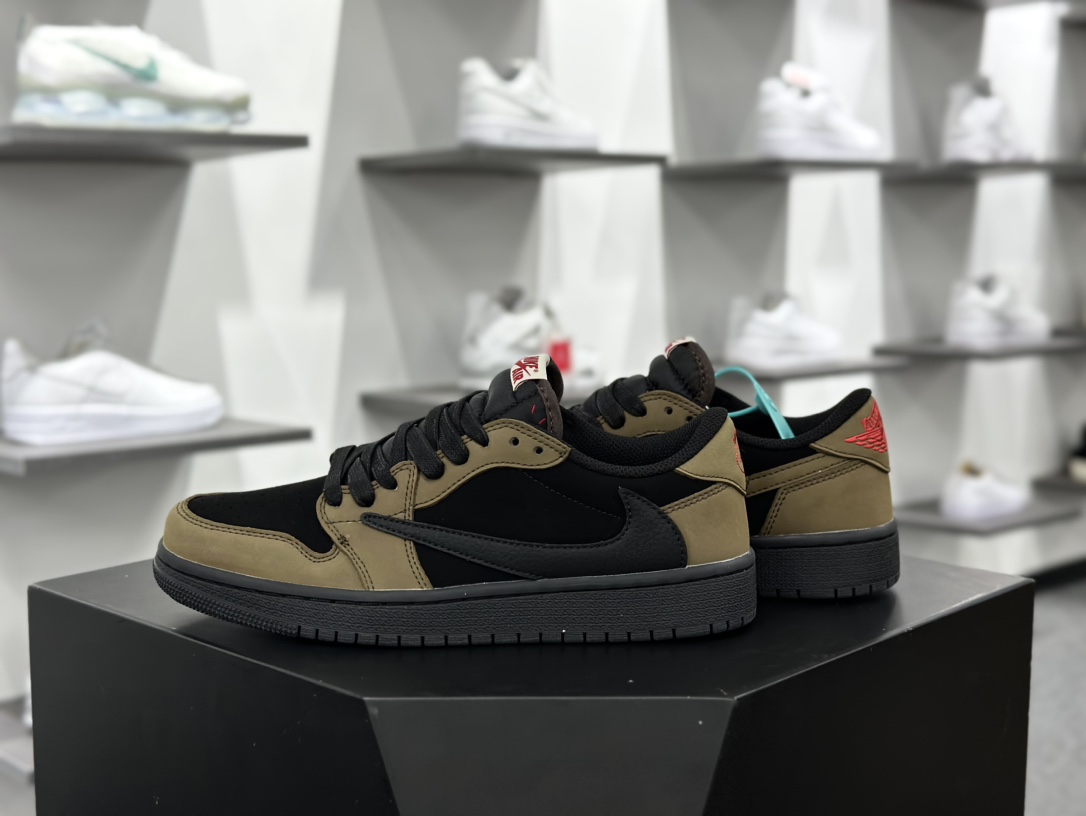 Travis Scott X Nike Air Jordan 1 Low OG SP”Velvet Brown”AJ1乔丹一代篮球鞋“TS联名摩卡棕黑倒钩11.0”DM7866-202