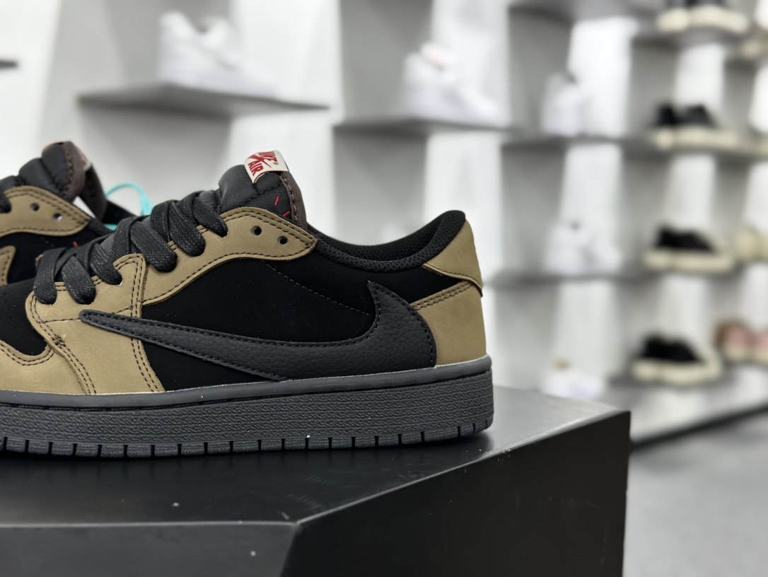 Travis Scott X Nike Air Jordan 1 Low OG SP”Velvet Brown”AJ1乔丹一代篮球鞋“TS联名摩卡棕黑倒钩11.0”DM7866-202