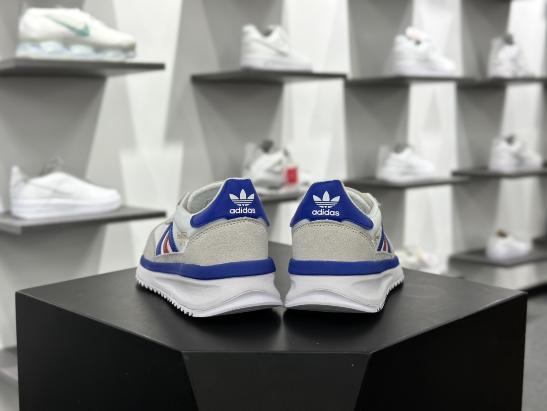 阿迪达斯adidas Originals SL 72 RTN 厚底版系列低帮板鞋“白灰皇家蓝红”VF4430