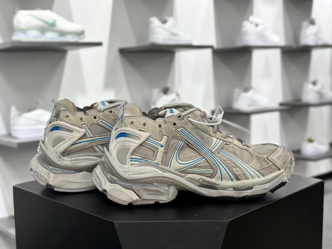 巴黎世家BALENCIAGA Runner Sneaker”Deep Blue/White”2.0慢跑鞋 772767 W3RNY 2240