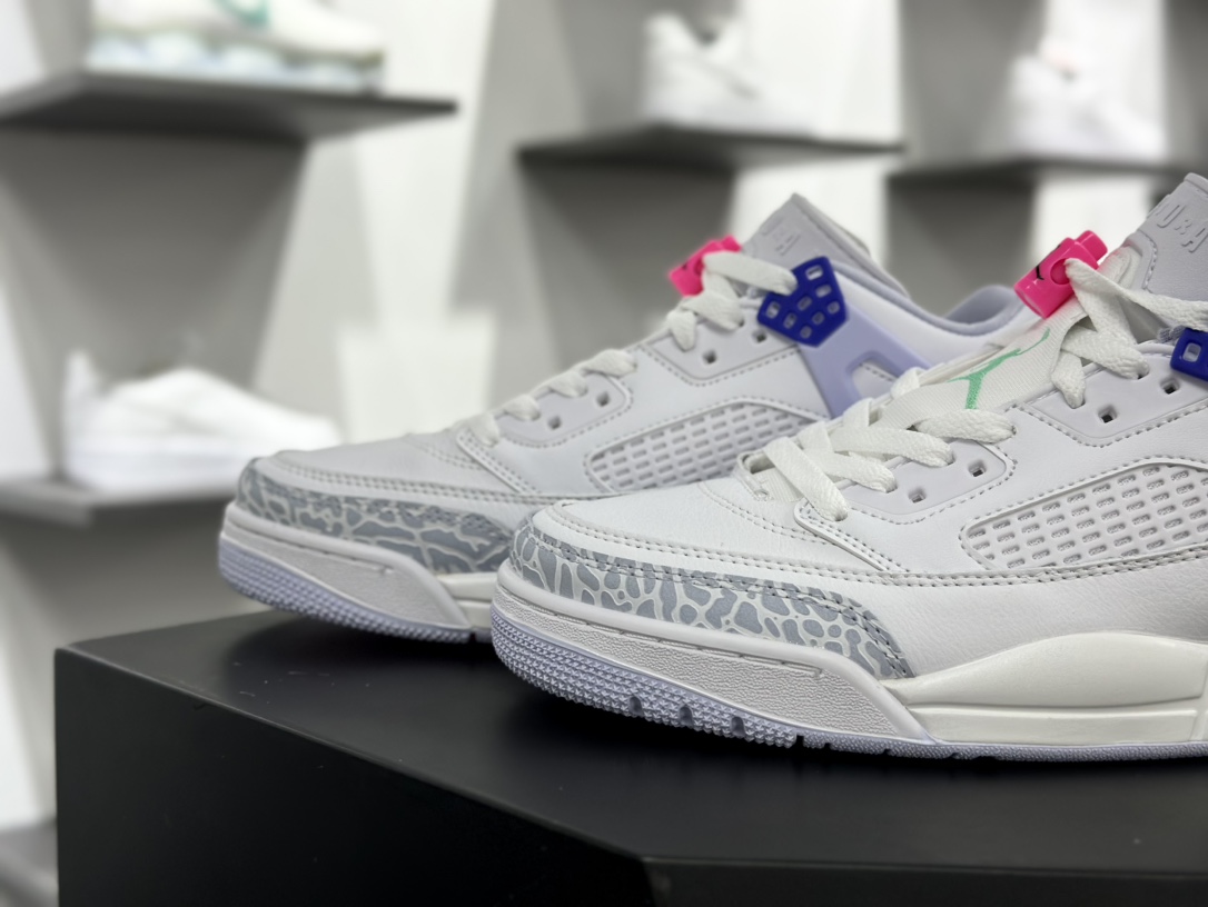 耐克Nike Air Jordan Spizike Low”White Obsidian”斯派克篮球鞋“白蓝粉东单”HF5758-151