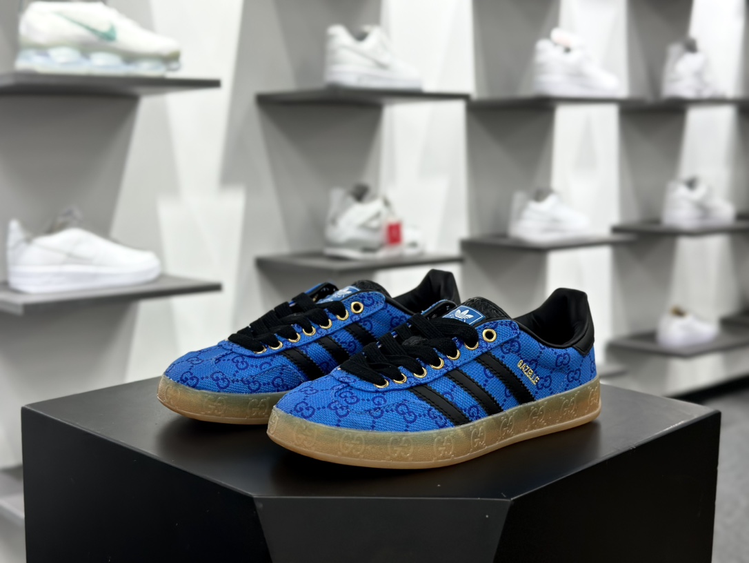 男女鞋Adidas Originals Gazelle 古驰Gucci x 德国运动品牌阿迪达斯 HQ8896