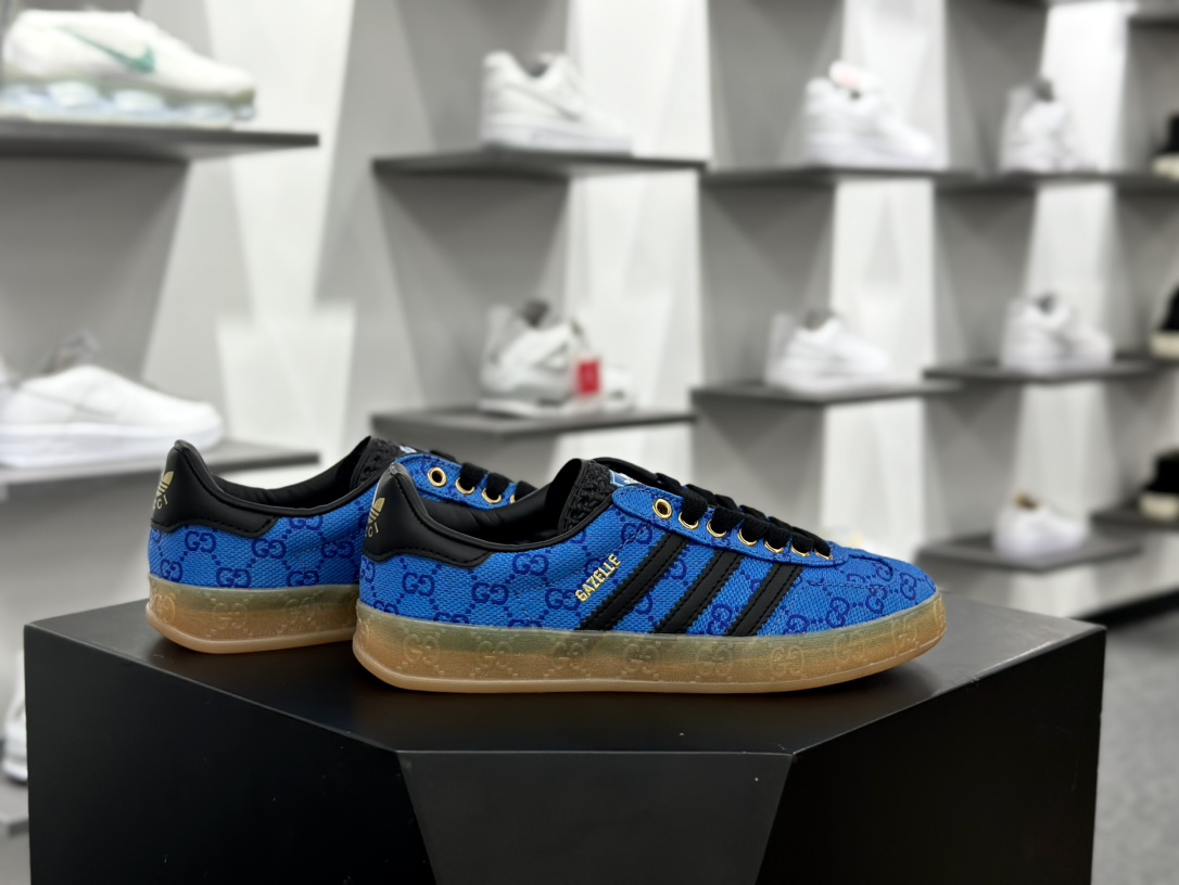 男女鞋Adidas Originals Gazelle 古驰Gucci x 德国运动品牌阿迪达斯 HQ8896