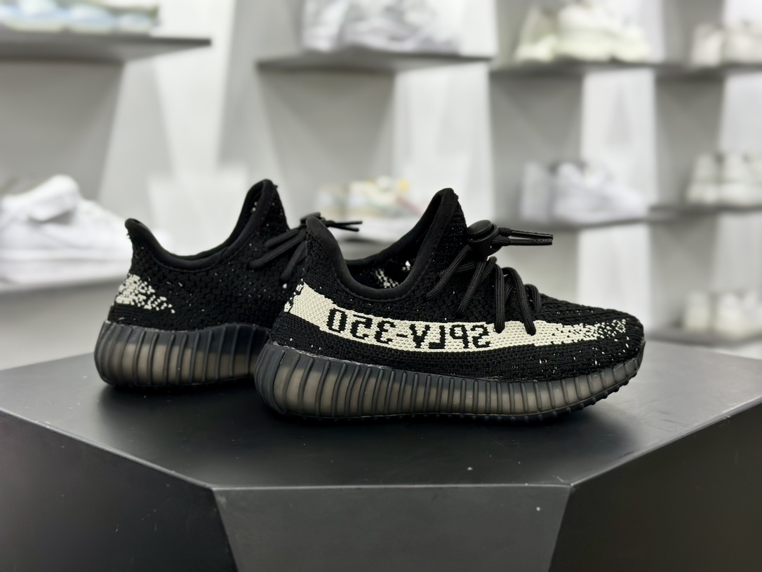 Kanye West x Adidas Yeezy Boost 350 V2”Core Black/White”椰子慢跑鞋童鞋“黑白奥利奥”BY1604