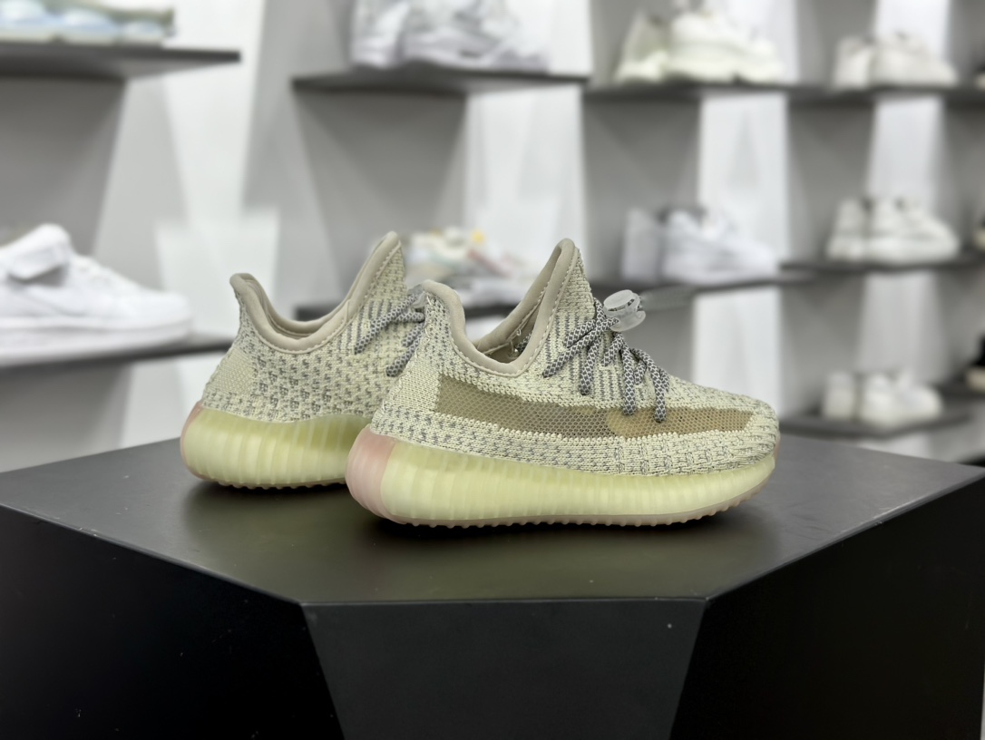 Kanye West x Adidas Yeezy Boost 350 V2”Core Black/White”椰子慢跑鞋童鞋“须白满天星”FV3254