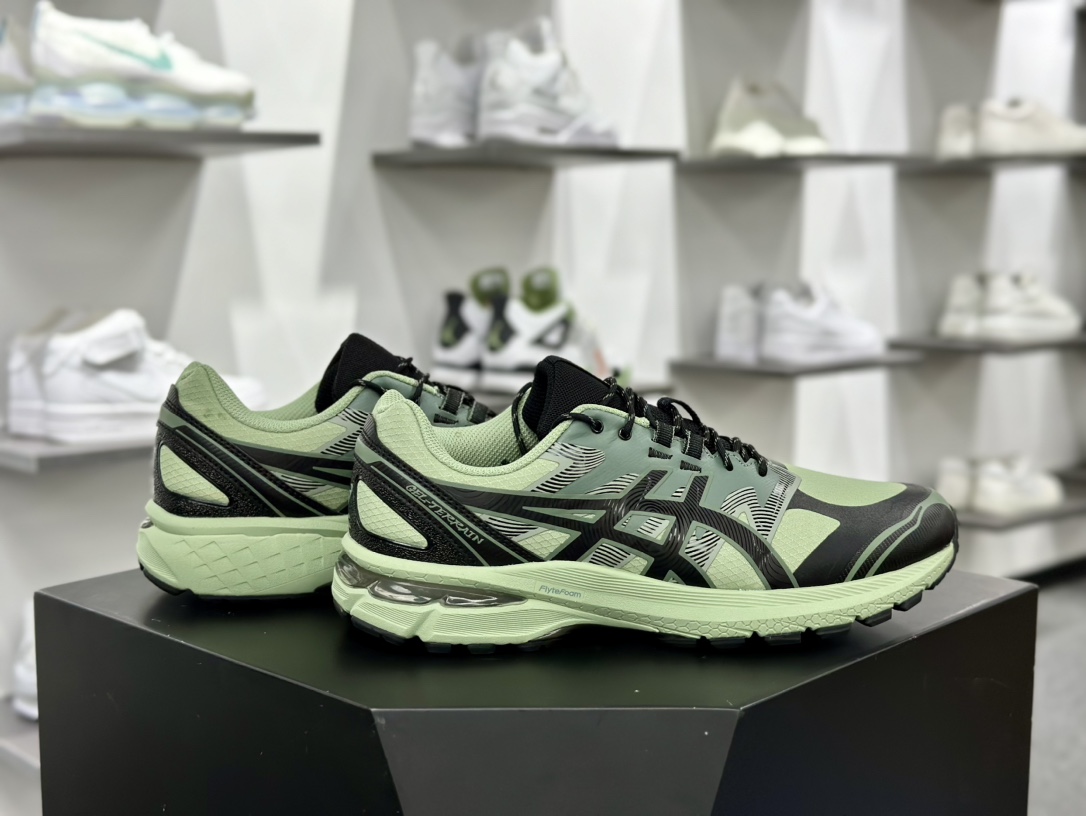 亚瑟士/Asics Gel-Terrain”Dark Jade Black”全地形系列低帮运动跑步鞋“青绿黑”1203A342-300