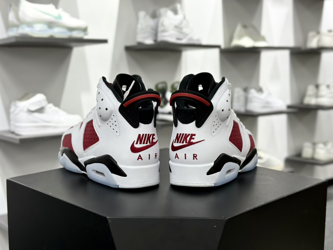 Nike Air Jordan Retro 6”Carmine”乔丹AJ6代中帮篮球鞋“胭脂红白红”384664-160