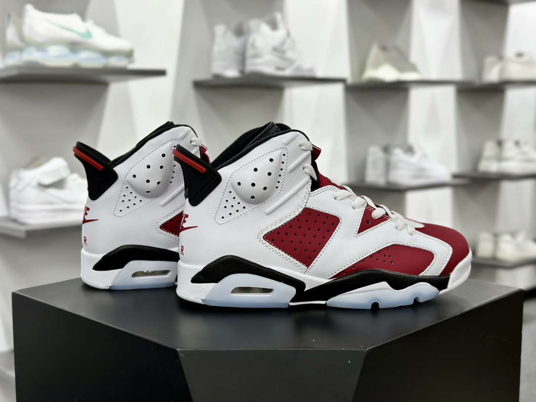 Nike Air Jordan Retro 6”Carmine”乔丹AJ6代中帮篮球鞋“胭脂红白红”384664-160