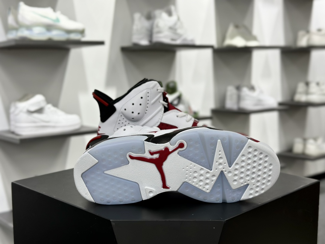 Nike Air Jordan Retro 6”Carmine”乔丹AJ6代中帮篮球鞋“胭脂红白红”384664-160